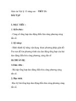 Giáo án Vật lý 12 nâng cao - TIẾT 21: BÀI TẬP ppt