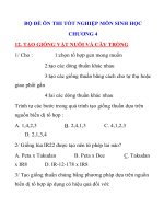 BỘ ĐỀ ÔN THI TỐT NGHIỆP MÔN SINH HỌC CHƯƠNG 4 potx