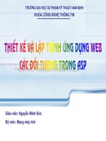Thiết kế và lập trình ứng dụng web các đối tượng trong ASP ppt