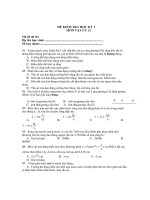ĐỀ KIỂM TRA HỌC KỲ 1 MÔN VẬT LÝ 12 - Mã đề thi l24 ppsx