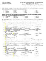 ĐỀ THI THỬ TỐT NGHIỆP THPT NĂM HỌC 2010-2011 MÔN: TIẾNG ANH – LỚP 12 docx