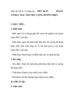 Giáo án Vật lý 12 nâng cao - TIẾT 46-47: MẠCH CÓ RLC MẮC NỐI TIẾP. CỘNG HƯỞNG ĐIỆN pptx