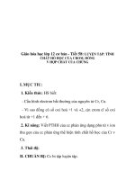 Giáo hóa học lớp 12 cơ bản - Tiết 58: LUYỆN TẬP: TÍNH CHẤT HỐ HỌC CỦA CROM, ĐỒNG V HỢP CHẤT CỦA CHÚNG pdf