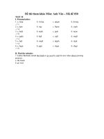 Đề thi tham khảo Môn: Anh Văn – Mã đề 030 pdf