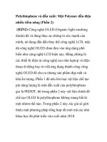Polythiophene và dẫn xuất ppt