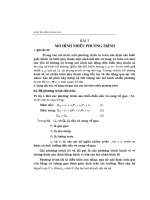 BÀI 3 : MÔ HÌNH NHIỀU PHƯƠNG TRÌNH pdf