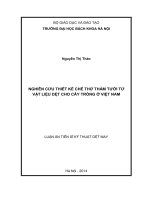 Nghiên cứu thiết kế chế thử thảm tưới từ vật liệu dệt cho cây trồng ở Việt Nam