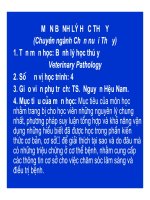 Bài giảng bệnh lý học thú y : Khái niệm cơ bản part 1 pps