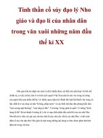 Tinh thần cổ súy đạo lý Nho giáo và đạo lí của nhân dân trong văn xuôi những năm đầu thế kỉ XX pdf