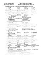 ĐỀ ÔN TẬP TN THPT NĂM 2011 MÔN: TIẾNG ANH (CHUẨN VÀ NÂNG CAO) doc