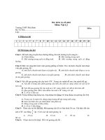 Bài kiểm tra 45 phút Môn: Vật Lý - Đề 2 pptx