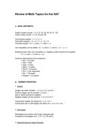 Review of Math Topics for the SAT phần 1 ppsx
