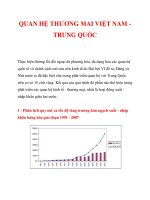 QUAN HỆ THƯƠNG MAI VIỆT NAM TRUNG QUỐC_1 pptx