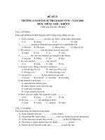 Đề thi thử đại học môn tiếng anh - đề số 27 pot