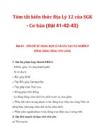 Tóm tắt kiến thức Địa Lý 12 của SGK - Cơ bản (Bài 41-42-43) ppt