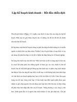 Lập Kế hoạch kinh doanh - Bắt đầu chiến dịch pps