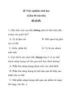 đề Trắc nghiệm sinh học đề số 09 ppt