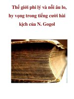 Thế giới phi lý và nỗi âu lo, hy vọng trong tiếng cười hài kịch của N.Gogol pdf