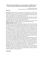 PHẨU THUẬT NỘI SOI LỒNG NGỰC CẮT HẠCH GIAO CẢM pptx