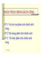 Bài giảng Phân tích chính sách công