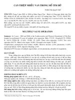 CAN THIỆP NHIỀU VAN TRONG MỔ TIM HỞ pps