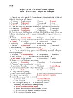 ĐỀ LUYỆN THI TỐT NGHIỆP THPT& ĐẠI HỌC MÔN TIẾNG ANH 12 - ĐỀ 5 pdf