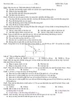 Kiểm tra 15 phút Môn: Vật lý doc