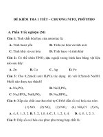 ĐỀ KIỂM TRA 1 TIẾT MÔN HÓA HỌC LỚP 11 ĐỀ 03 TRƯỜNG THPT PHAN THÚC TRỰC pps
