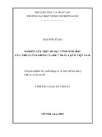 tóm tắt luận án tiến sĩ nghiên cứu một số đặc tính sinh học của virus cúm ah5n1 clade 7 phân lập ở việt nam