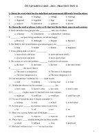 ÔN TẬP KHỐI 12 (2010 – 2011) - PRACTICE TEST 11 pptx