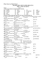 ĐỀ KIỂM TRA CHẤT LƯỢNG HỌC KỲ II MÔN : ANH VĂN LỚP 11 ppt