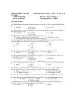 ĐỀ KIỂM TRA CHẤT LƯỢNG 8 TUẦN KÌ II Môn thi : Vật lý pptx