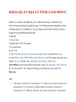 KHÁI QUÁT ĐỊA LÍ TỈNH LÂM ĐỒNG pot