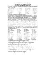 ĐỀ THI THỬ TỐT NGHIỆP MÔN ANH TRƯỜNG THPT HUỲNH NGỌC HUỆ doc