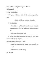 Giáo án hóa học lớp 10 nâng cao - Tiết 34 Kiểm tra viết pot