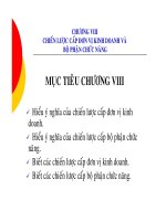 Bài giảng QUẢN TRỊ CHIẾN LƯỢC - Chương 8 doc