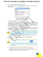 Giáo trình hướng dẫn sử dụng Macro trong Microsoft Excel phần 1 pps