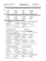 THE ENGLISH TEST 1 - Mã Đề 101 pps