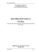 Giáo trình Vẽ Mỹ Thuật : VẼ MÀU part 1 ppt
