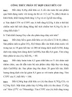HÓA HỌC 11 CÔNG THỨC PHÂN TỬ HỢP CHẤT HỮU CƠ ppt