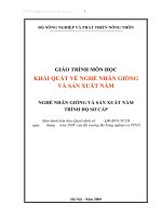KHÁI QUÁT VỀ NGHỀ NHÂN GIỐNG VÀ SẢN XUẤT NẤM - BÀI MỞ ĐẦU docx