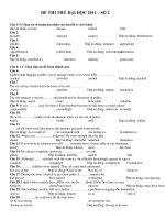 ĐỀ THI THỬ ĐẠI HỌC 2011 – SỐ 2 docx