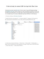 Cách cài máy in canon LBP các loại trên Mac Lion ppt