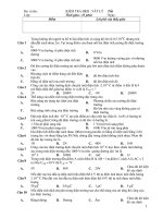 KIỂM TRA HKII MÔN VÂT LÝ pptx