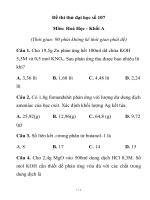 Đề thi thử đại học, cao đẳng môn hóa học trường THPT Phan Đăng Lưu số 107 ppsx