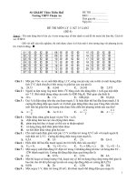 ĐỀ THI MÔN LÝ 11 LẦN 2 (ĐỀ 4) ppsx