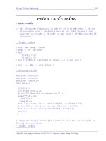 BÀI TẬP TIN HỌC ĐẠI CƯƠNG - PHẦN V ppsx