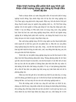 Giáo trình hướng dẫn phân tích quy trình cải thiện chất lượng nông sản bằng kỹ thuật điều chỉnh độ ẩm p1 pot