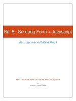 Sử dụng Form + Javascript docx