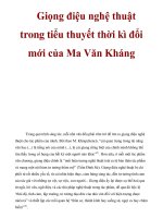 Giọng điệu nghệ thuật trong tiểu thuyết thời kì đổi mới của Ma Văn Kháng pptx